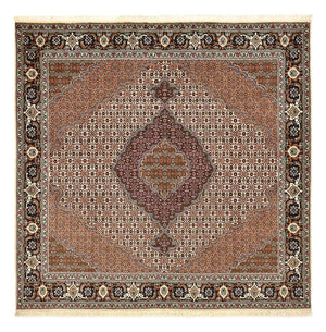 Tapis persan - Tabriz - Royal carré  - 204 x 200 cm - marron clair