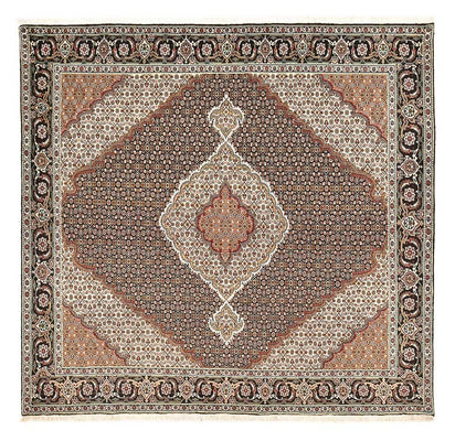 Tapis persan - Tabriz - Royal carré  - 204 x 200 cm - marron