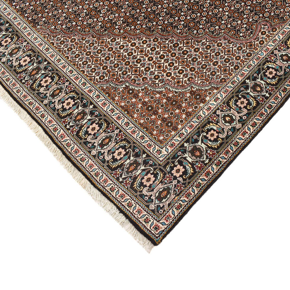 Tapis persan - Tabriz - Royal carré  - 208 x 204 cm - marron