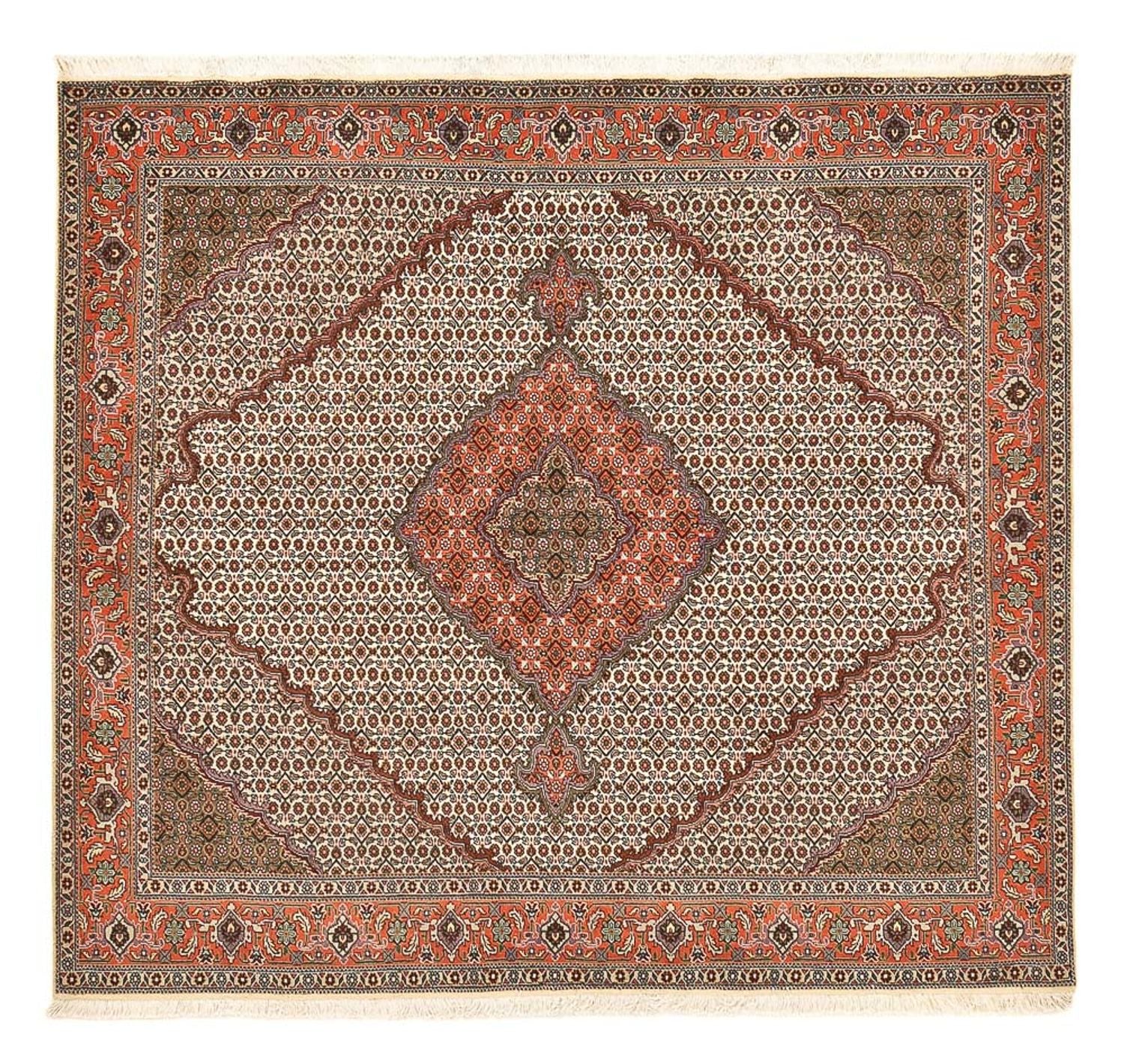 Tapis persan - Tabriz - Royal carré  - 204 x 196 cm - marron clair