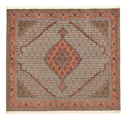 Tapis persan - Tabriz - Royal carré  - 204 x 196 cm - marron clair