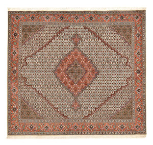 Tapis persan - Tabriz - Royal carré  - 204 x 196 cm - marron clair
