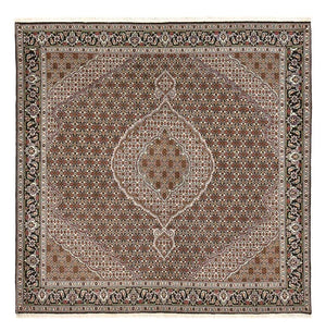 Tapis persan - Tabriz - Royal carré  - 204 x 193 cm - marron