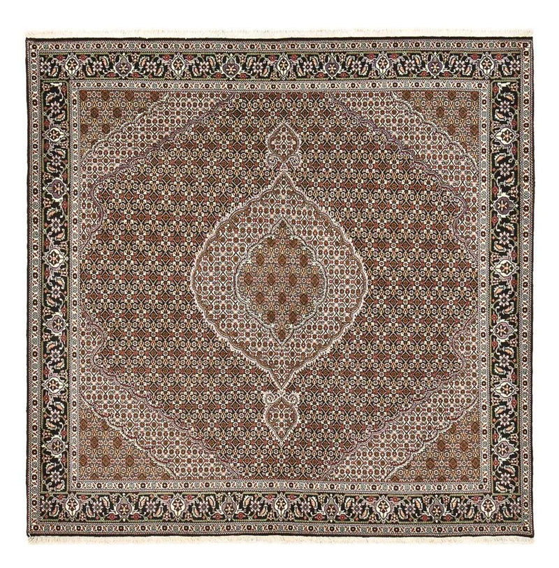 Tapis persan - Tabriz - Royal carré  - 204 x 193 cm - marron