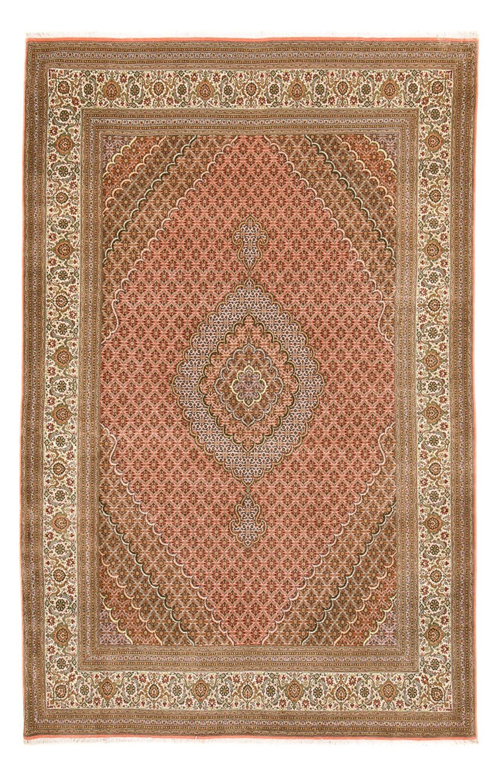 Tapis persan - Tabriz - Royal - 390 x 250 cm - rouge clair