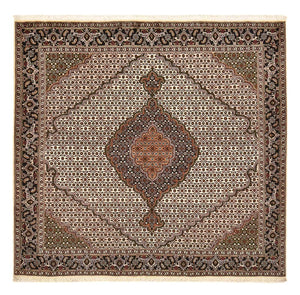 Tapis persan - Tabriz - Royal carré  - 204 x 200 cm - marron clair