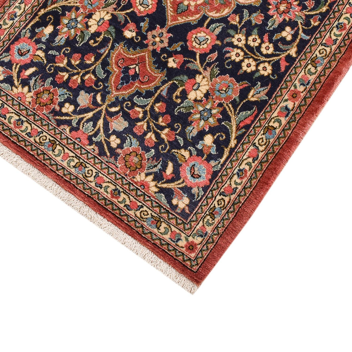 Tapis de couloir Tapis persan - Ghom - 224 x 62 cm - multicolore