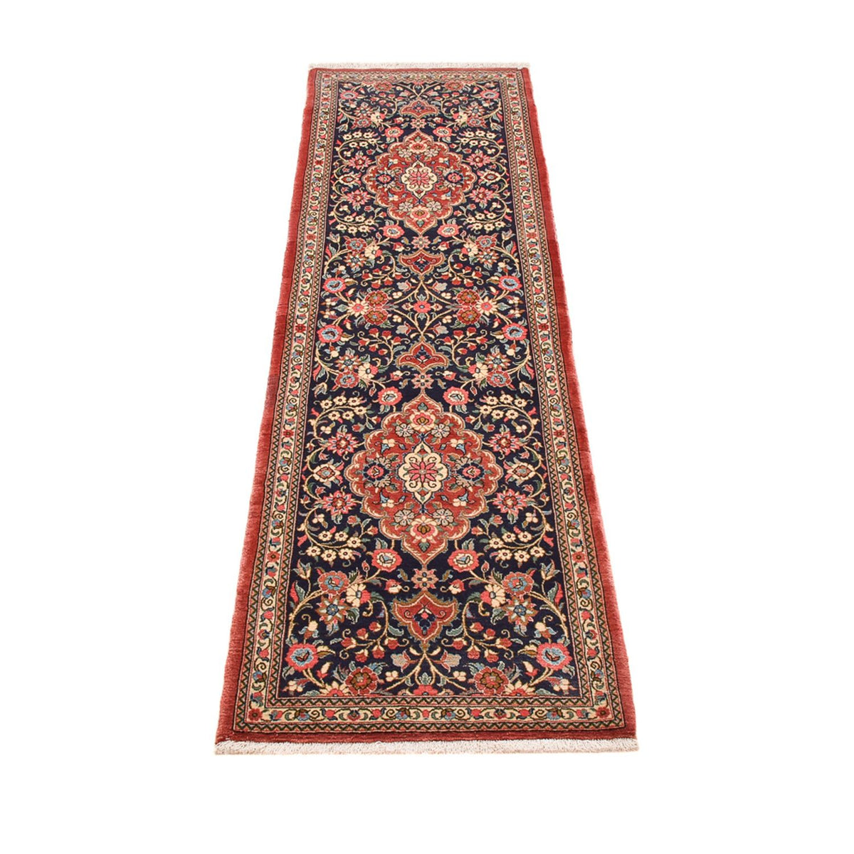 Tapis de couloir Tapis persan - Ghom - 224 x 62 cm - multicolore