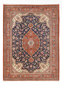 Tapis persan - Ghom - 345 x 250 cm - bleu foncé