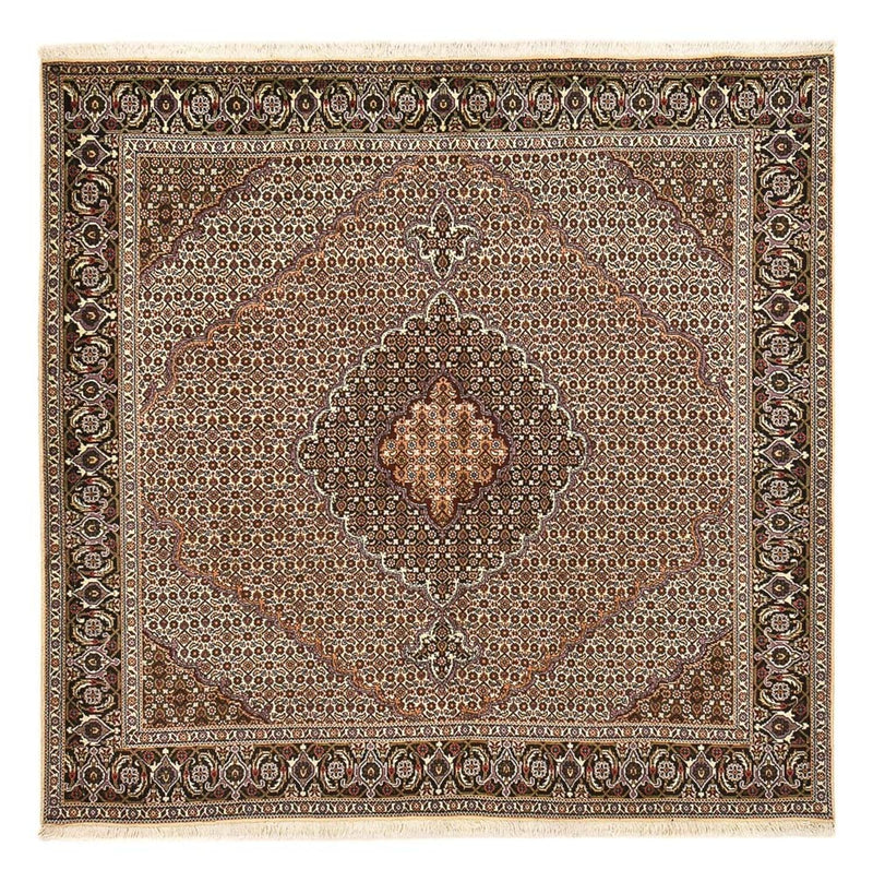 Tapis persan - Tabriz - Royal carré  - 202 x 202 cm - marron
