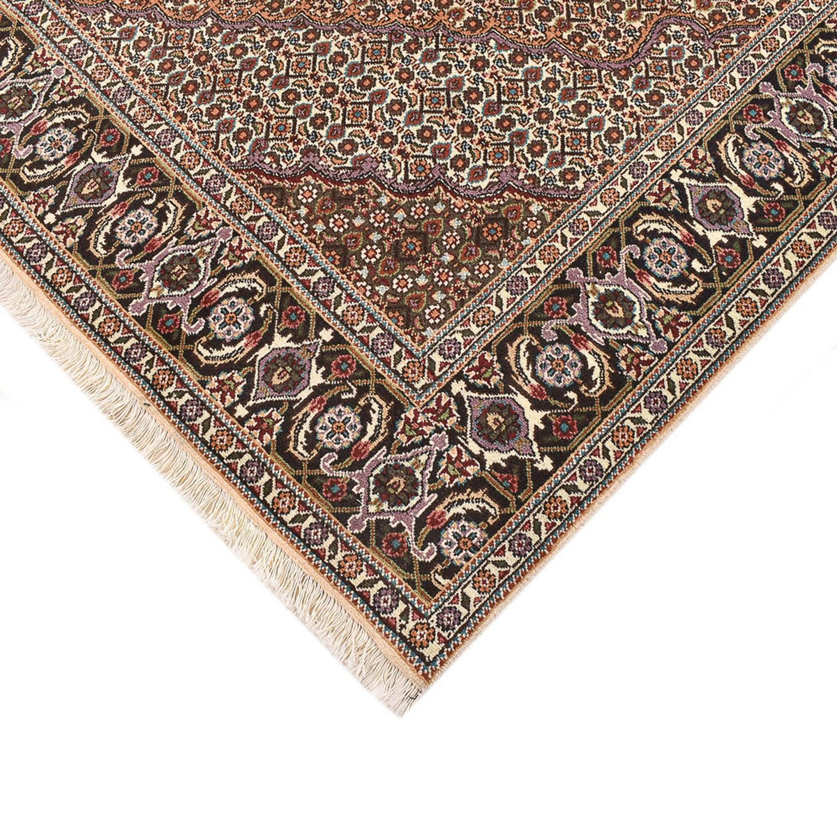 Tapis persan - Tabriz - Royal carré  - 202 x 202 cm - marron