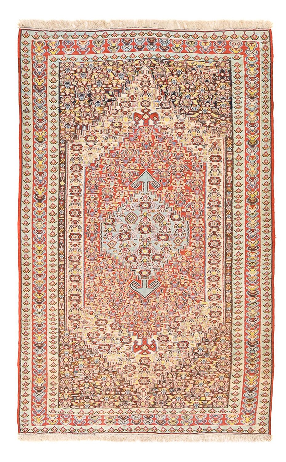 Tapis Kelim - Oriental - 255 x 155 cm - rouge clair