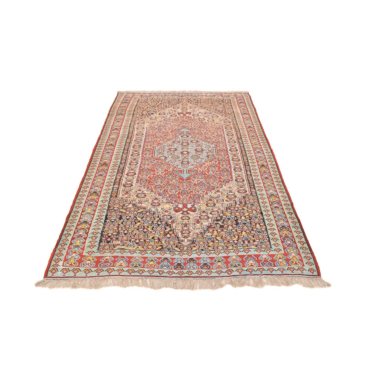 Tapis Kelim - Oriental - 255 x 155 cm - rouge clair