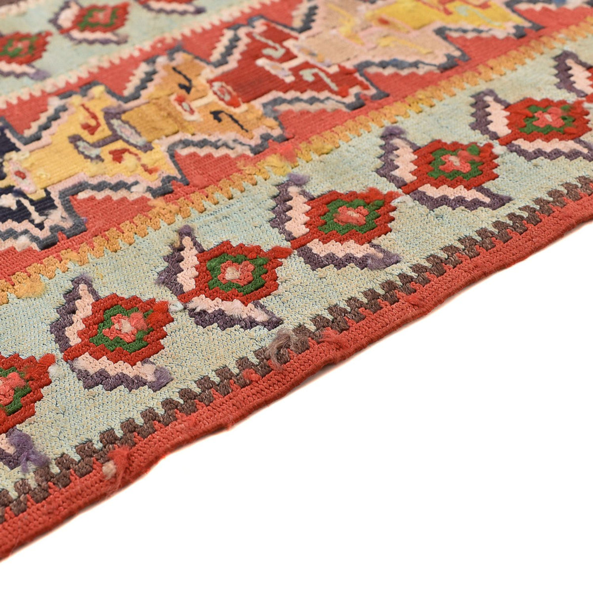 Tapis Kelim - Oriental - 260 x 158 cm - rouge clair
