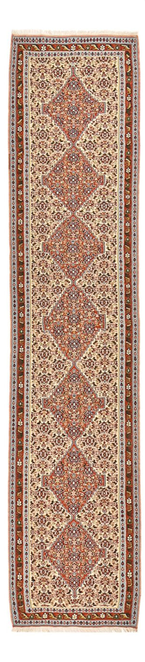 Tapis de couloir Tapis Kelim - Oriental - 393 x 87 cm - beige