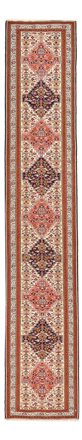 Tapis de couloir Tapis Kelim - Oriental - 437 x 81 cm - beige