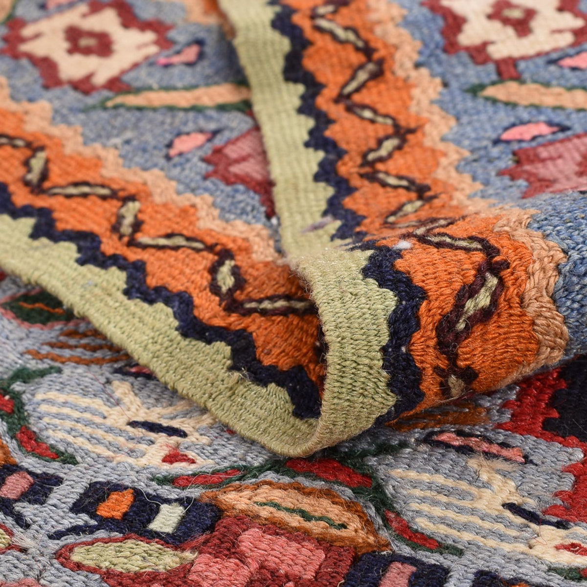 Tapis de couloir Tapis Kelim - Oriental - 415 x 85 cm - bleu foncé