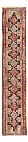 Kilim de Senneh Tapis 87x395cm - Tapis de couloir / Bleu foncé / 87 x 395 cm Tapis de couloir