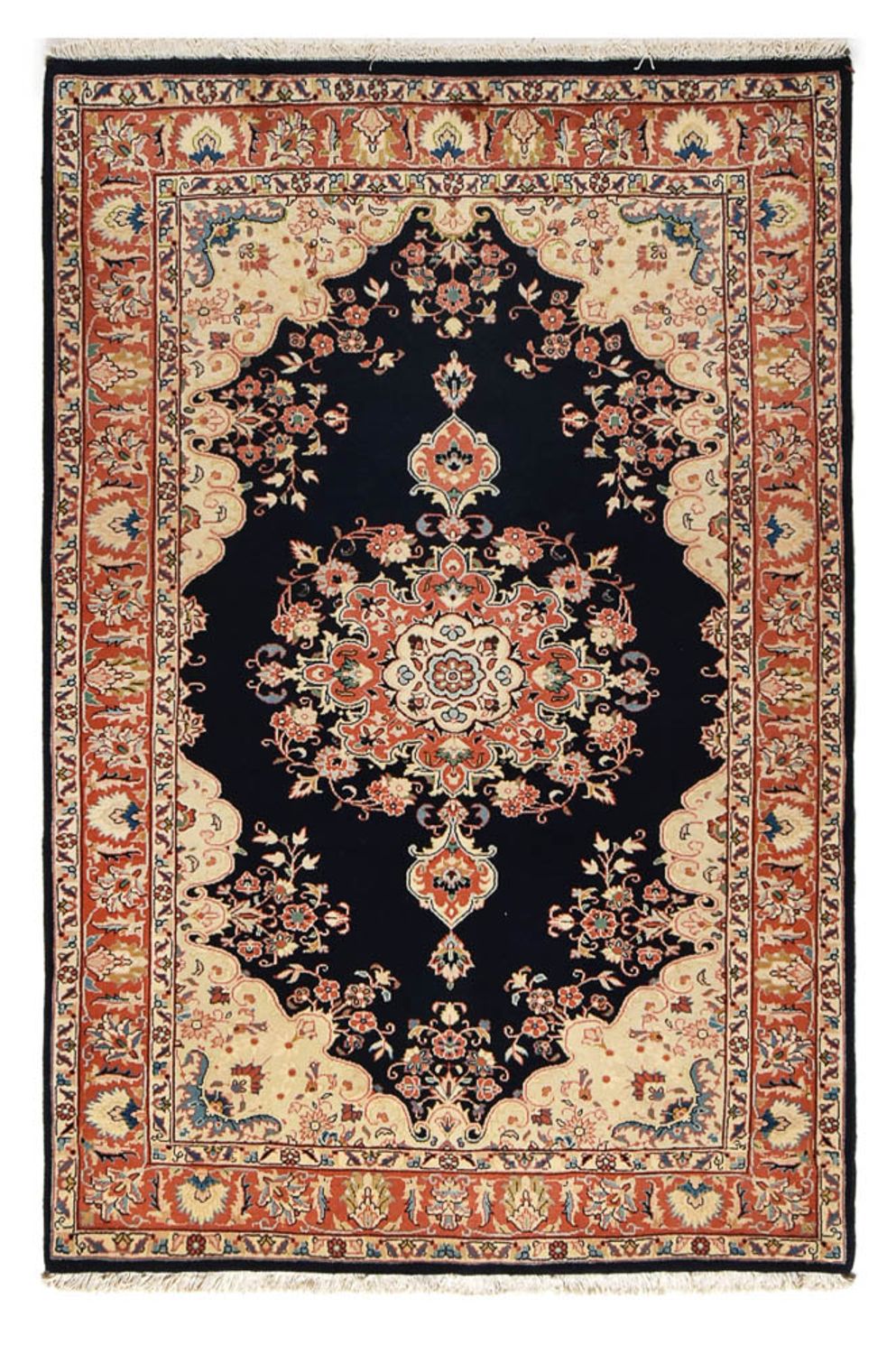 Tapis persan - Classique - 208 x 138 cm - bleu foncé