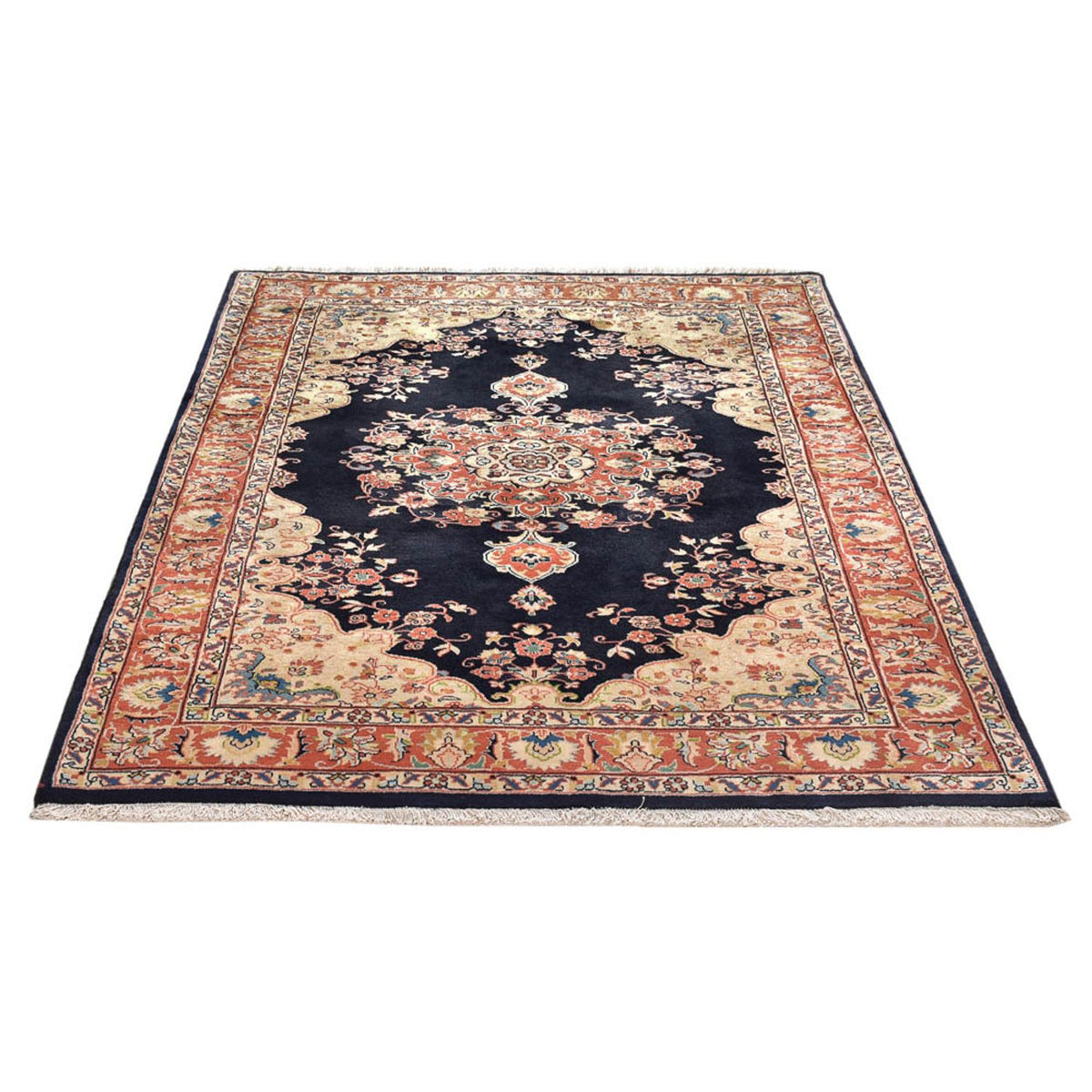Tapis persan - Classique - 208 x 138 cm - bleu foncé