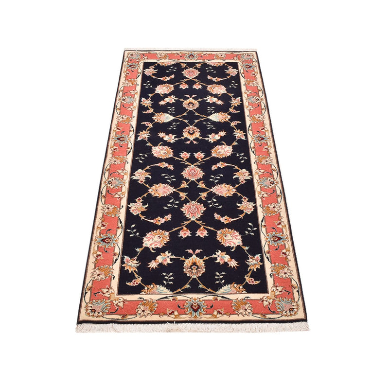 Tapis de couloir Tapis persan - Tabriz - Royal - 189 x 74 cm - bleu foncé