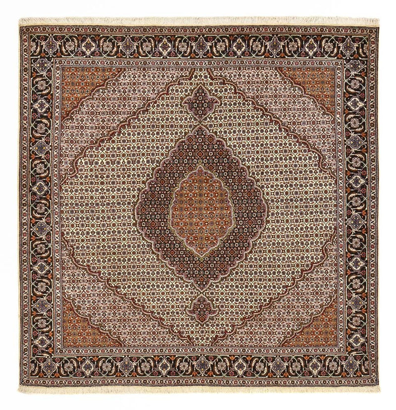 Tapis persan - Tabriz - Royal carré  - 210 x 200 cm - marron clair