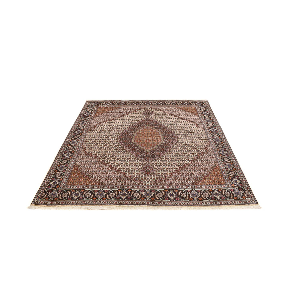 Tapis persan - Tabriz - Royal carré  - 210 x 200 cm - marron clair