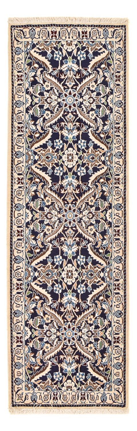Tapis de couloir Tapis persan - Nain - Royal - 194 x 59 cm - bleu