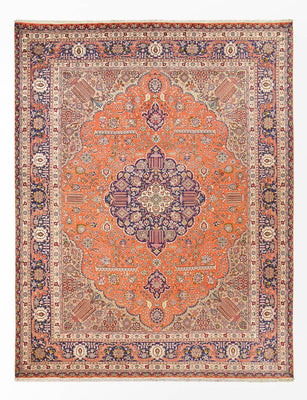 Tapis persan - Tabriz - Royal - 397 x 300 cm - orange