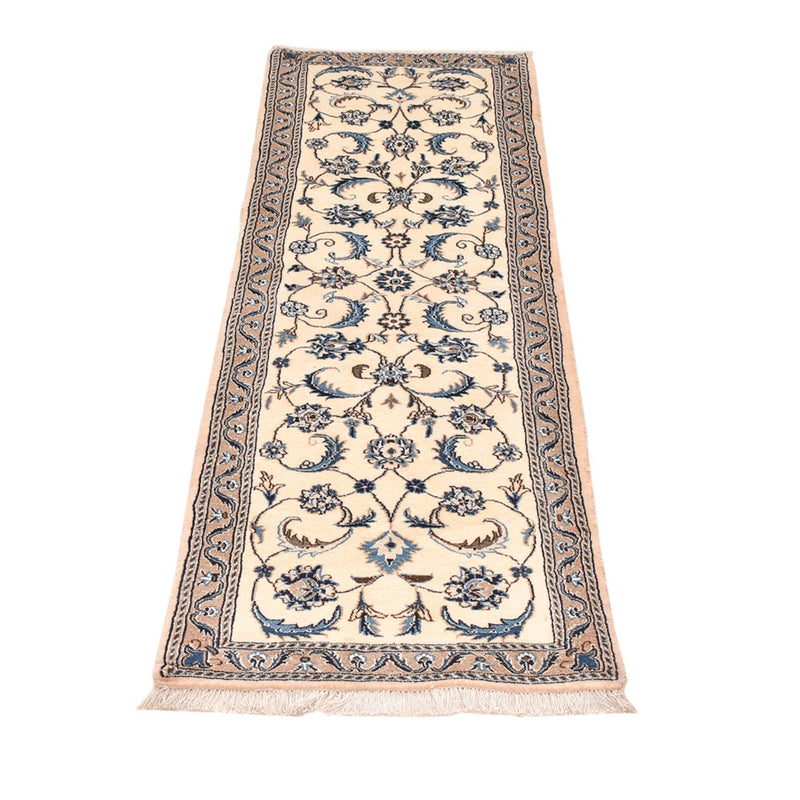 Tapis de couloir Tapis persan - Nain - Royal - 197 x 60 cm - crème