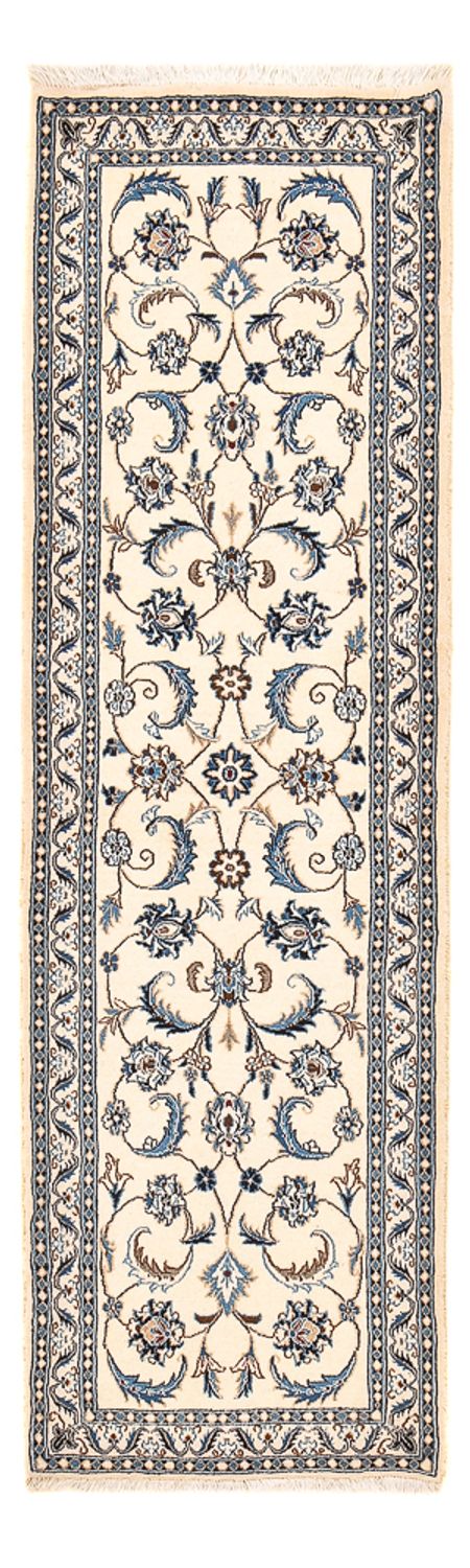 Tapis de couloir Tapis persan - Nain - Royal - 195 x 60 cm - crème