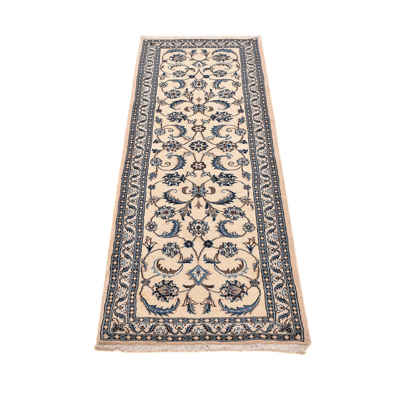 Tapis de couloir Tapis persan - Nain - Royal - 195 x 60 cm - crème