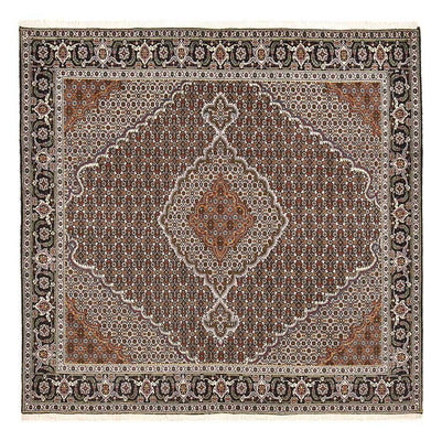 Tapis persan - Tabriz - Royal carré  - 200 x 200 cm - marron