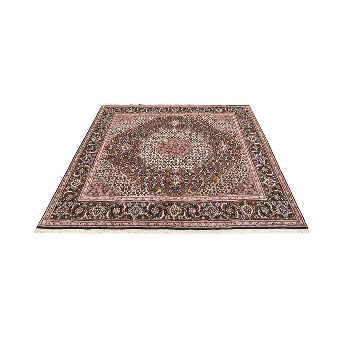 Tapis persan - Tabriz - Royal carré  - 203 x 202 cm - marron