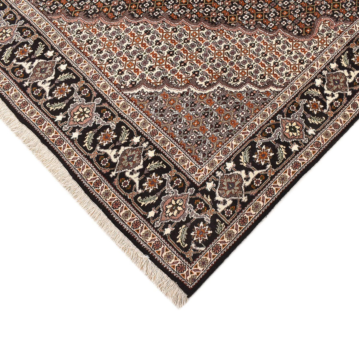 Tapis persan - Tabriz - Royal carré  - 207 x 200 cm - marron