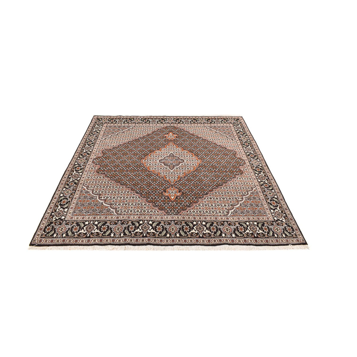 Tapis persan - Tabriz - Royal carré  - 207 x 200 cm - marron