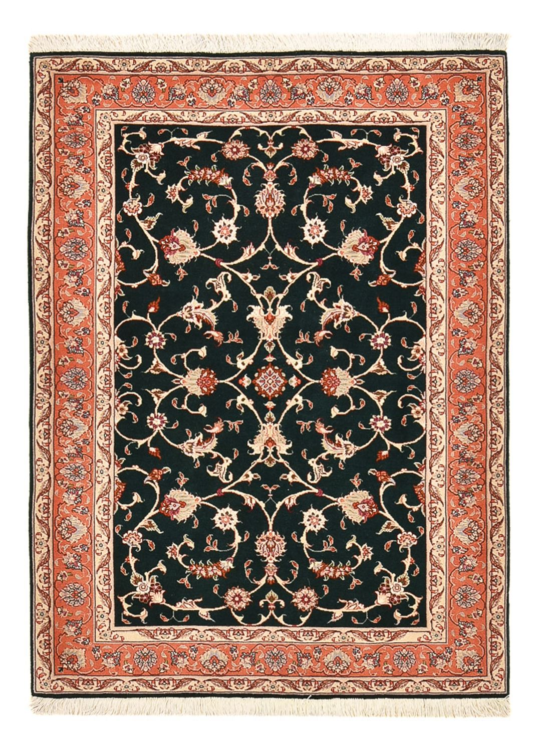 Tapis persan - Tabriz - Royal - 145 x 100 cm - bleu foncé