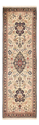 Tapis de couloir Tapis en soie - Ghom soie - Premium - 222 x 69 cm - crème