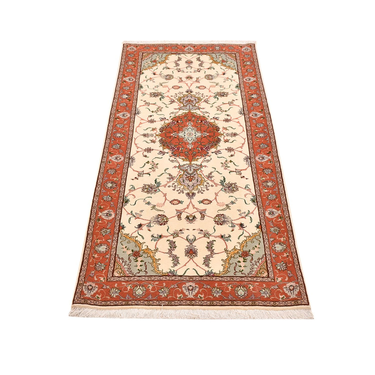 Tapis de couloir Tapis persan - Tabriz - Royal - 206 x 80 cm - multicolore