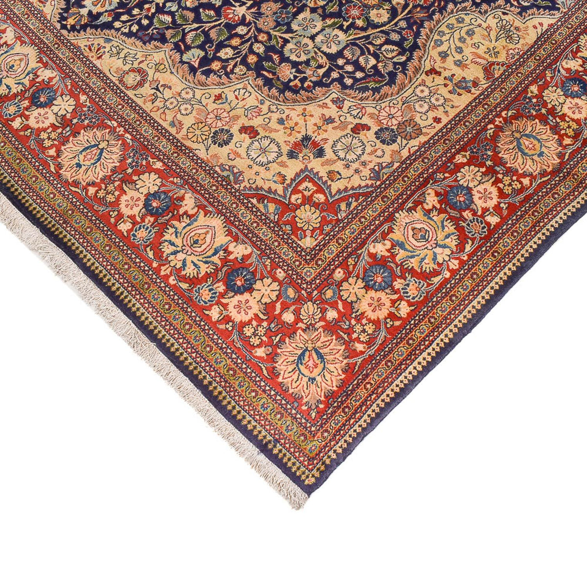 Tapis persan - Tabriz - Royal - 381 x 250 cm - bleu foncé