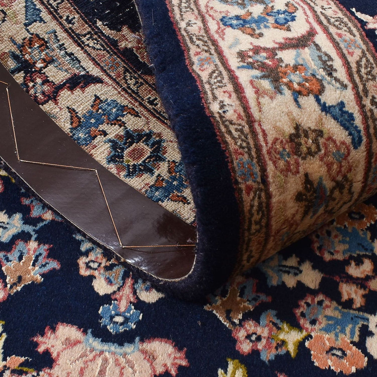 Tapis de couloir Tapis persan - Classique - 287 x 76 cm - bleu foncé