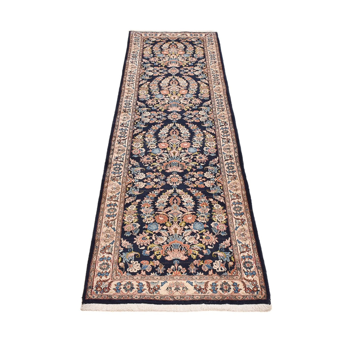 Tapis de couloir Tapis persan - Classique - 287 x 76 cm - bleu foncé