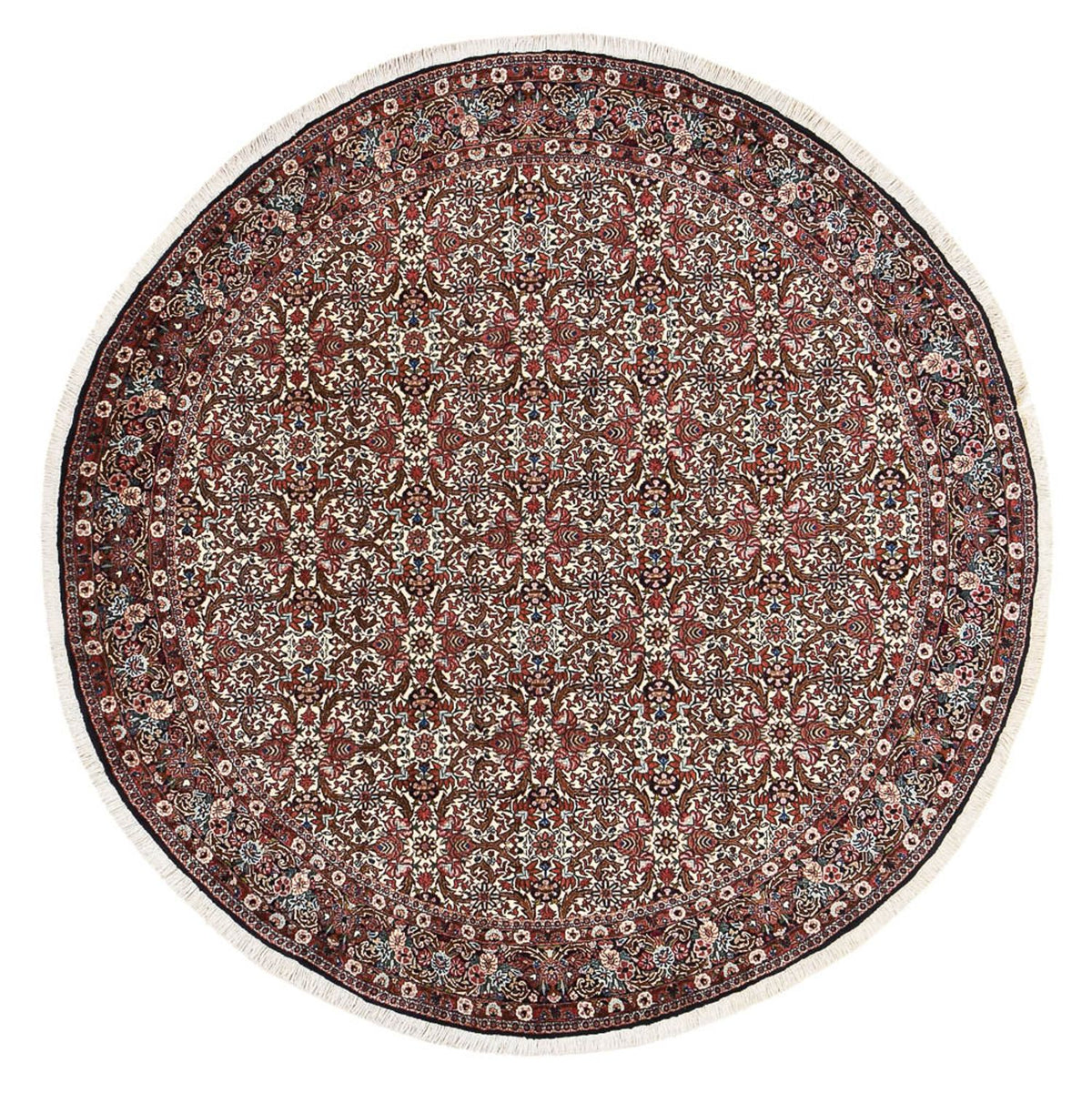 Tapis persan - Bidjar ronde  - 250 x 250 cm - rouille