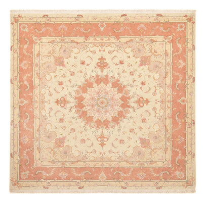 Tapis persan - Tabriz - Royal carré  - 245 x 245 cm - beige clair