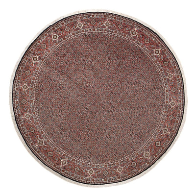 Tapis persan - Bidjar ronde  - 300 x 300 cm - rouge foncé