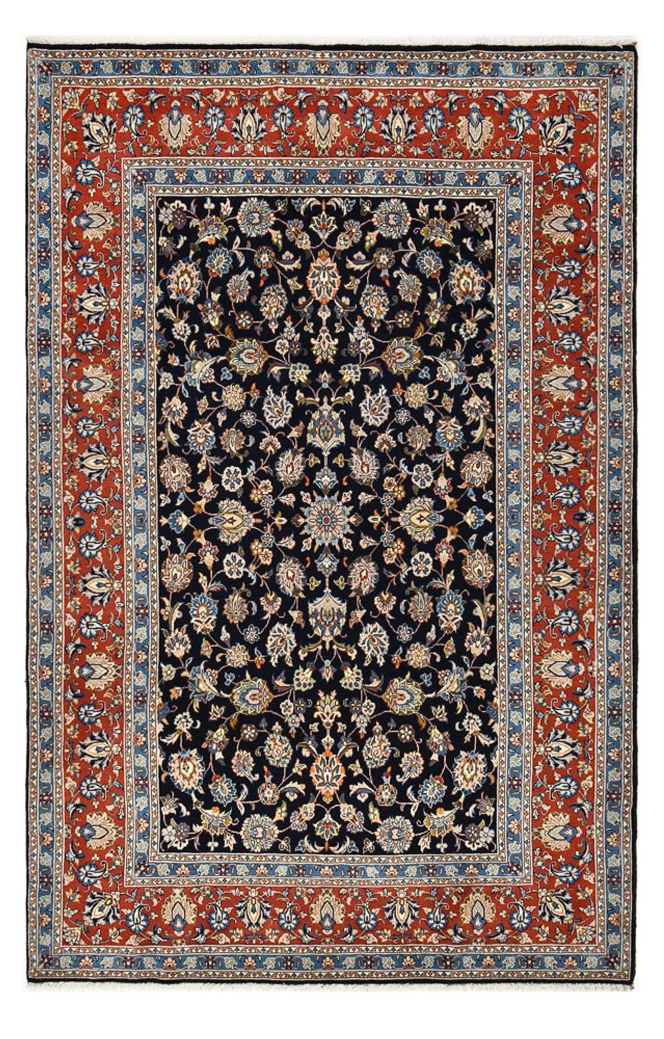 Tapis persan - Classique - 296 x 193 cm - bleu foncé