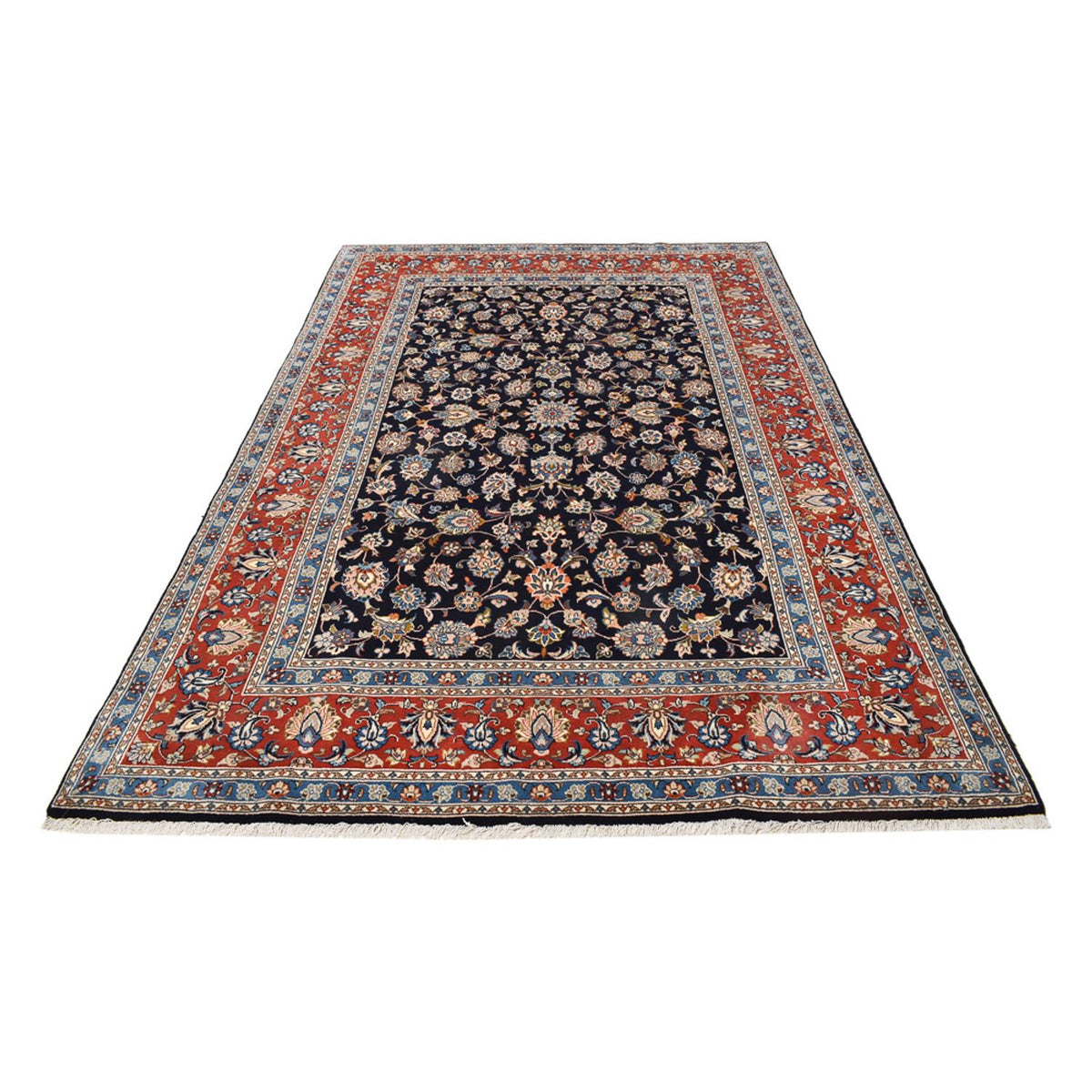 Tapis persan - Classique - 296 x 193 cm - bleu foncé