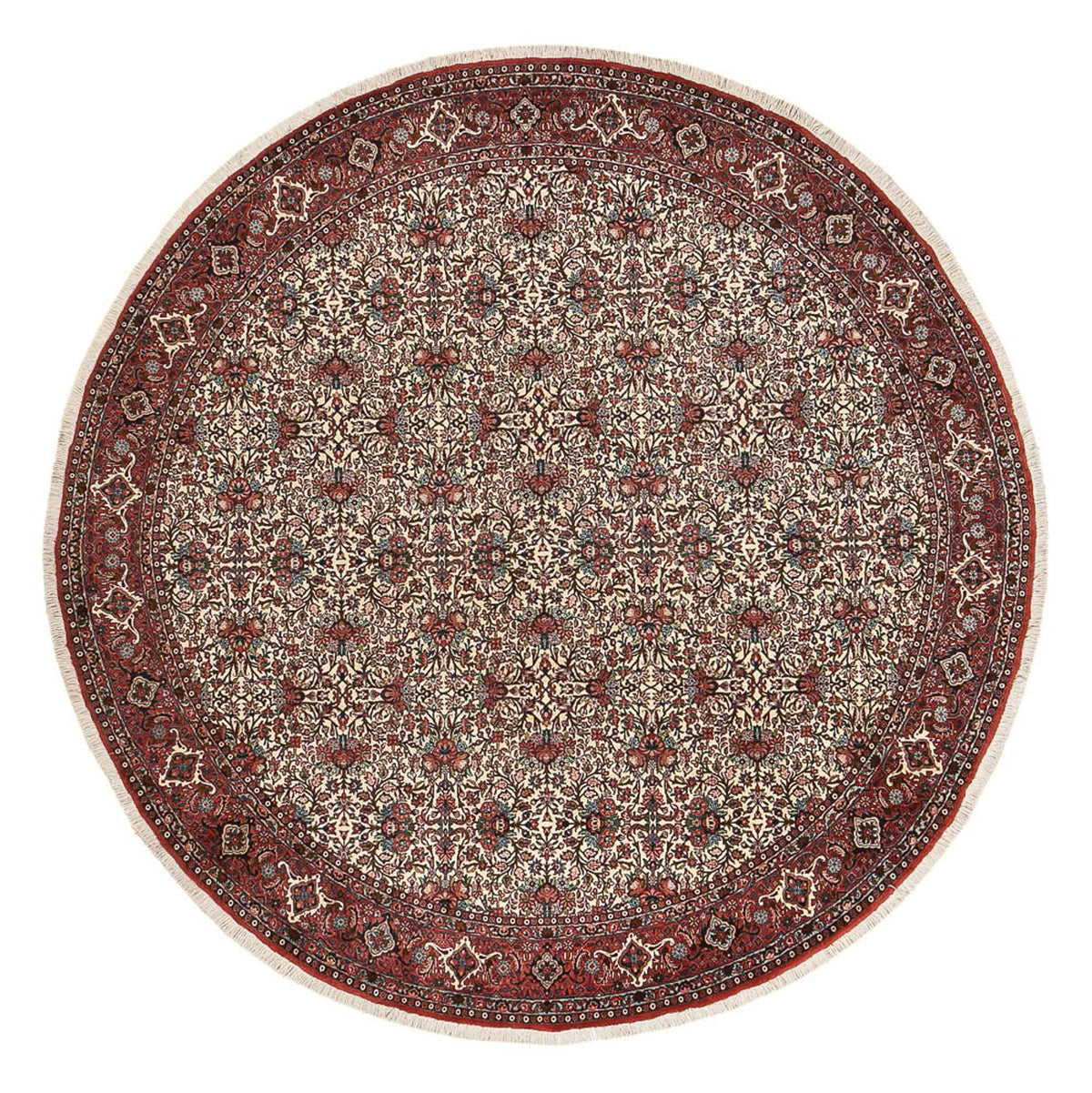 Tapis persan - Bidjar ronde  - 300 x 300 cm - rouille