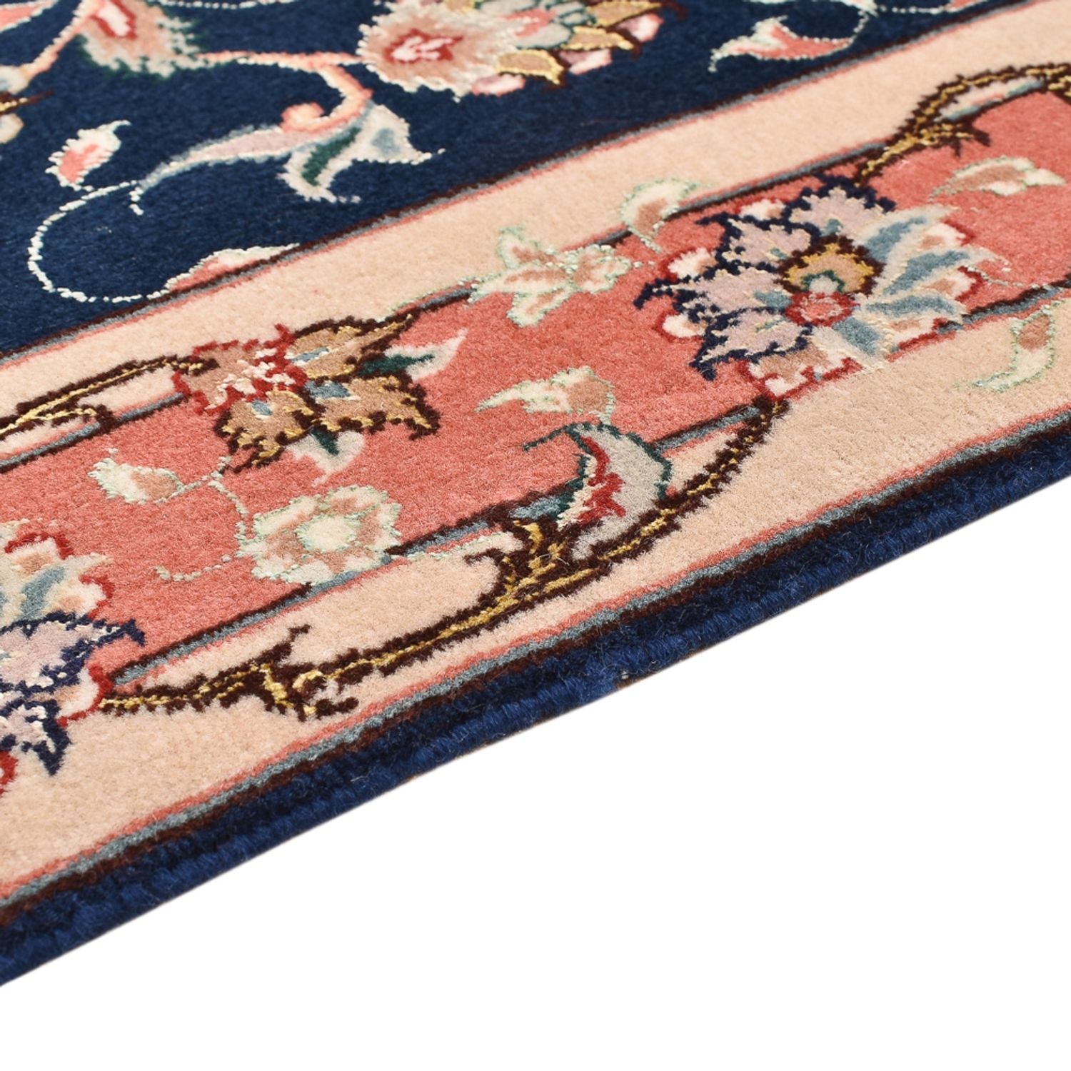 Tapis de couloir Tapis persan - Tabriz - Royal - 191 x 78 cm - bleu foncé
