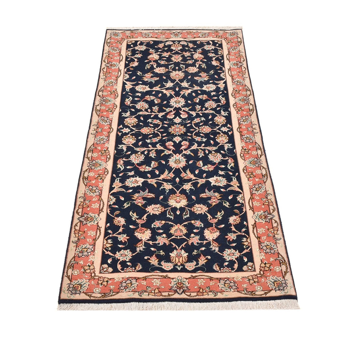 Tapis de couloir Tapis persan - Tabriz - Royal - 191 x 78 cm - bleu foncé